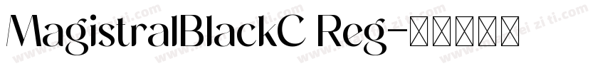 MagistralBlackC Reg字体转换